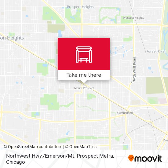 Northwest Hwy. / Emerson / Mt. Prospect Metra map