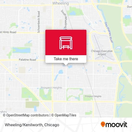 Wheeling/Kenilworth map