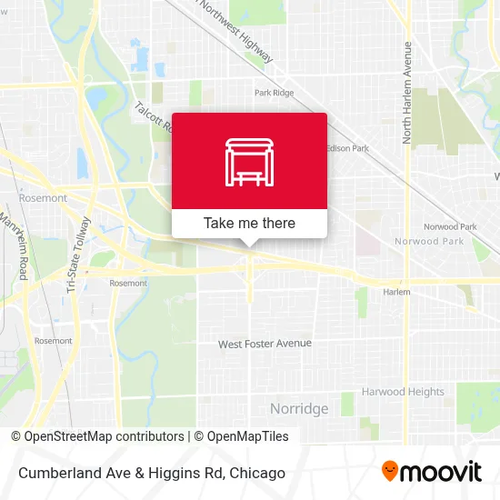 Cumberland Ave & Higgins Rd map
