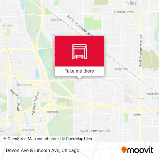 Devon Ave & Lincoln Ave map