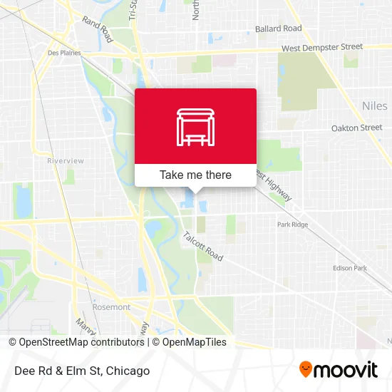 Dee Rd & Elm St map