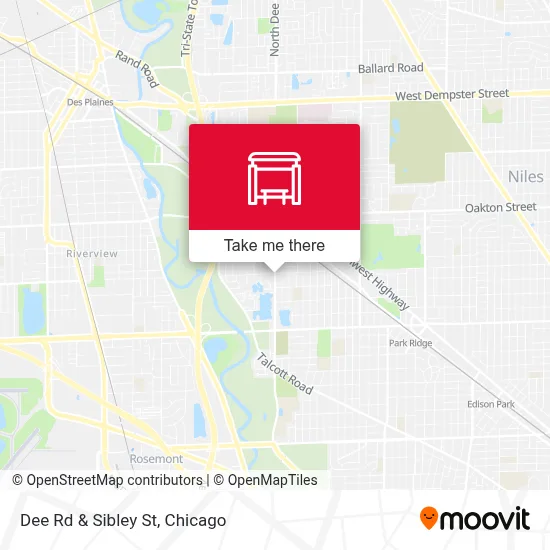 Dee Rd & Sibley St map