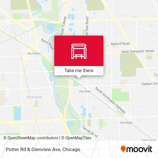 Potter Rd & Glenview Ave map