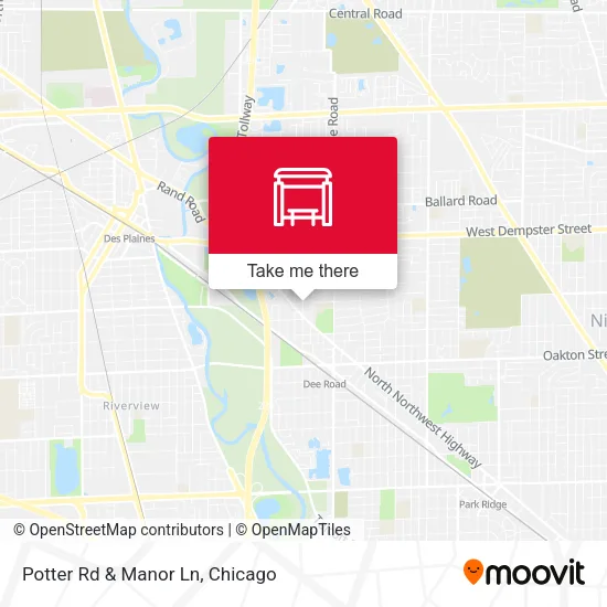 Potter Rd & Manor Ln map