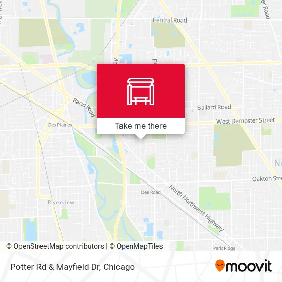 Potter Rd & Mayfield Dr map