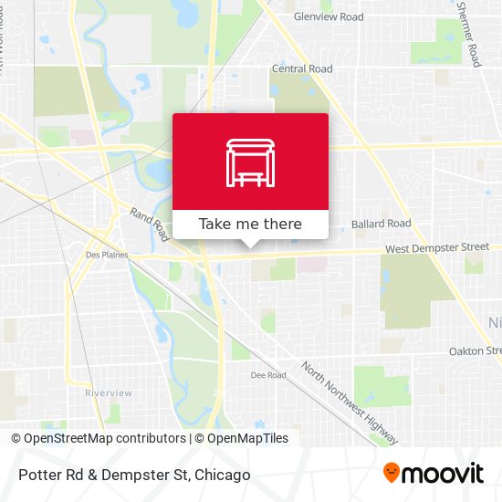 Mapa de Potter Rd & Dempster St