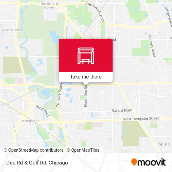 Dee Rd & Golf Rd map