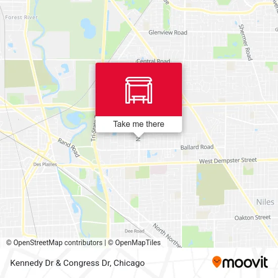 Kennedy Dr & Congress Dr map