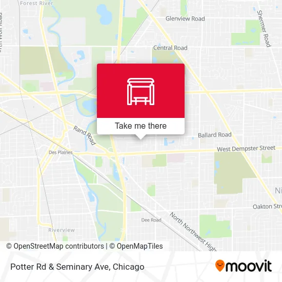 Potter Rd & Seminary Ave map