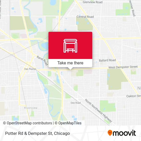Potter Rd & Dempster St map