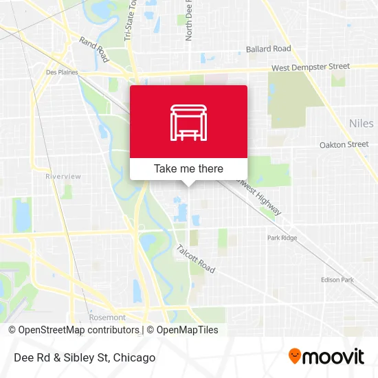 Dee Rd & Sibley St map