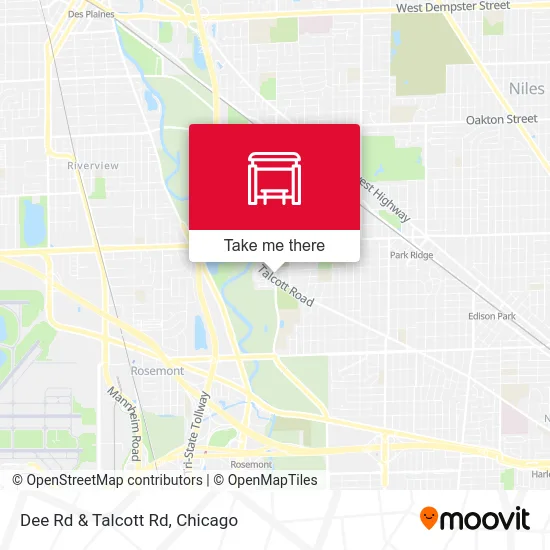 Dee Rd & Talcott Rd map