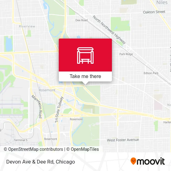Devon Ave & Dee Rd map