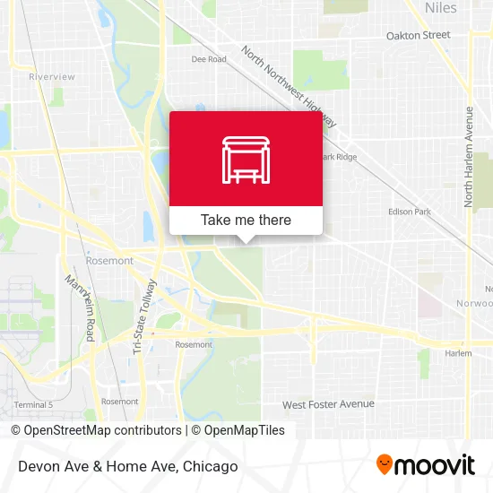 Devon Ave & Home Ave map