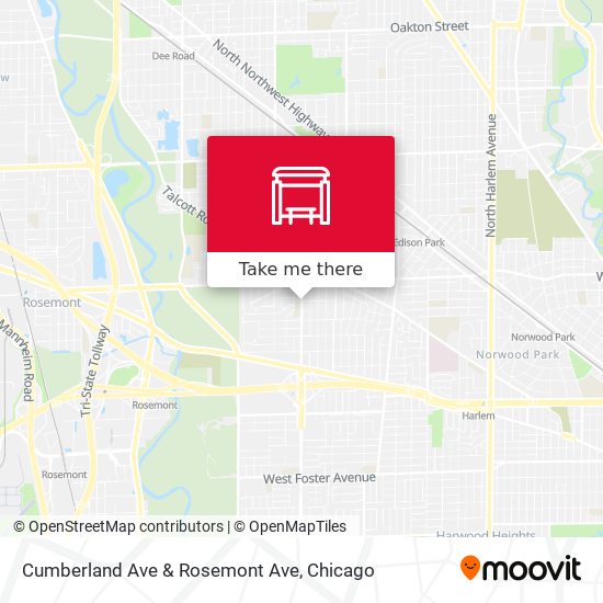 Cumberland Ave & Rosemont Ave map