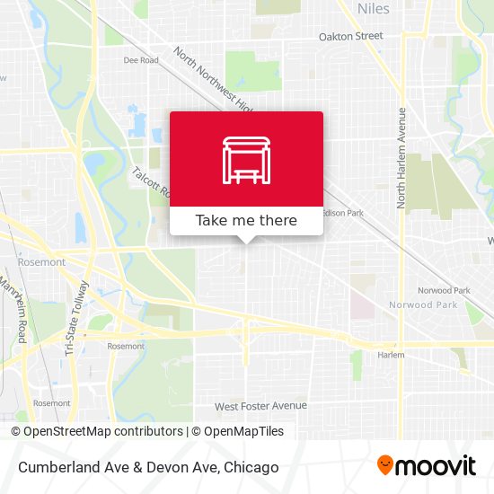Cumberland Ave & Devon Ave map