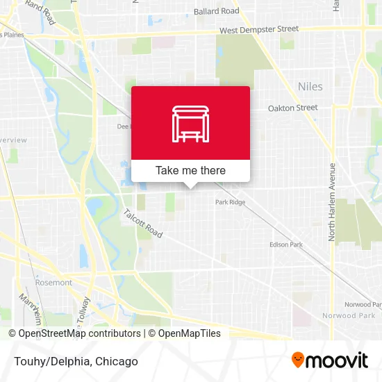 Touhy/Delphia map