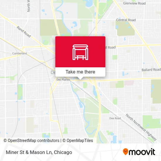 Miner St & Mason Ln map