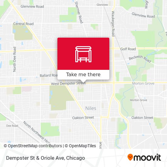 Dempster St & Oriole Ave map
