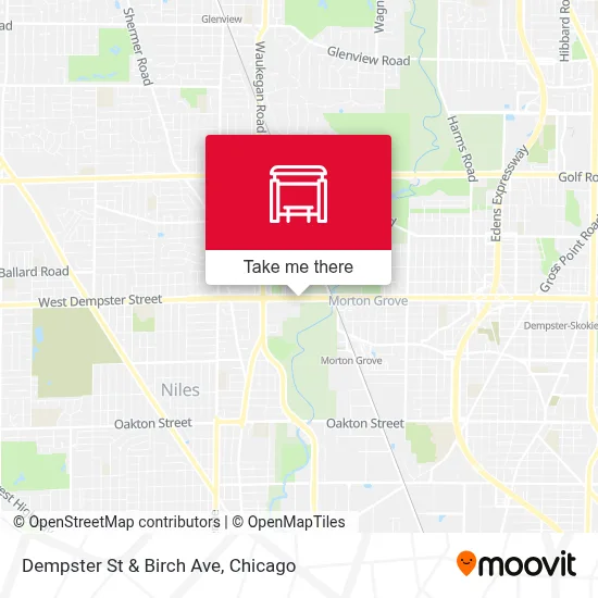 Dempster St & Birch Ave map