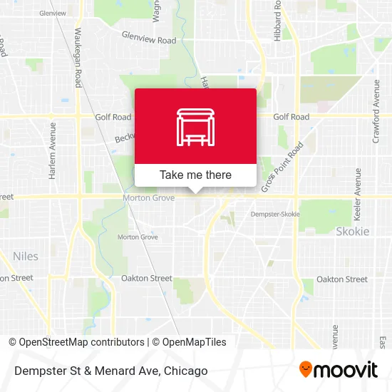 Dempster St & Menard Ave map