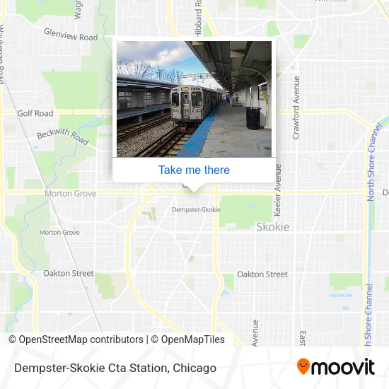 Mapa de Dempster-Skokie Cta Station
