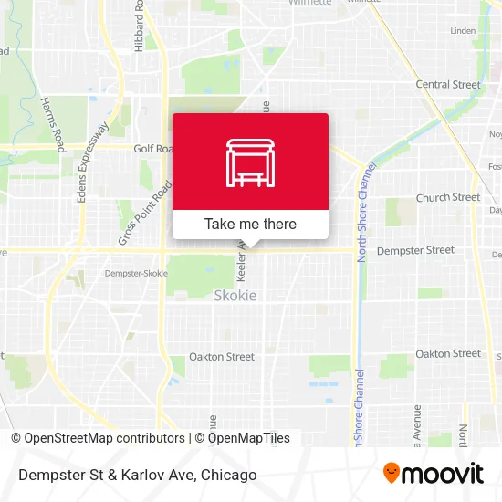 Dempster St & Karlov Ave map