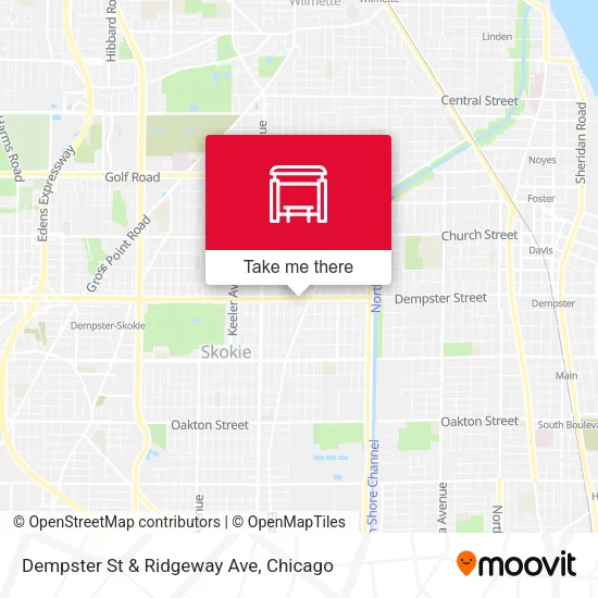 Dempster St & Ridgeway Ave map