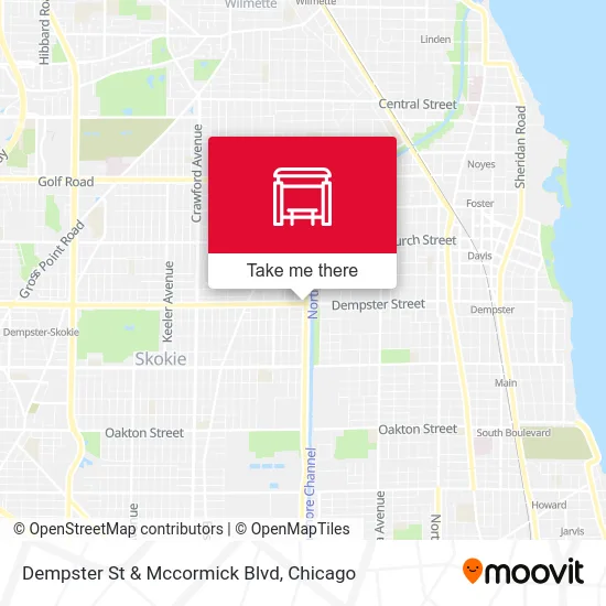 Dempster St & Mccormick Blvd map