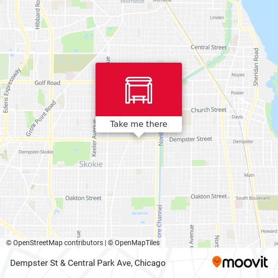 Dempster St & Central Park Ave map
