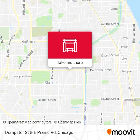 Dempster St & E Prairie Rd map