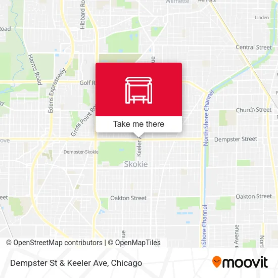 Dempster St & Keeler Ave map