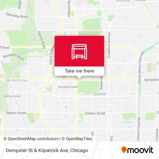 Dempster St & Kilpatrick Ave map