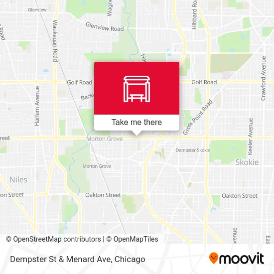 Dempster St & Menard Ave map