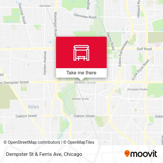 Dempster St & Ferris Ave map