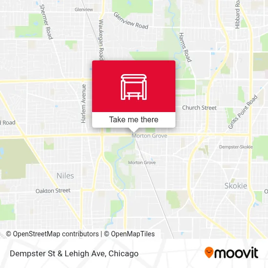 Dempster St & Lehigh Ave map
