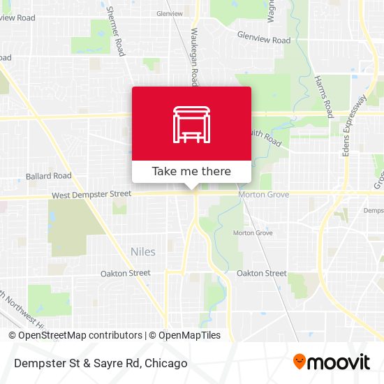 Dempster St & Sayre Rd map