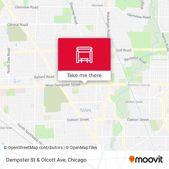 Dempster St & Olcott Ave map