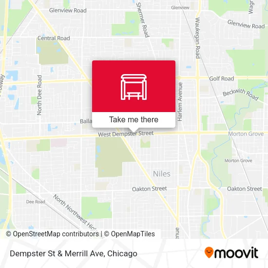 Dempster St & Merrill Ave map