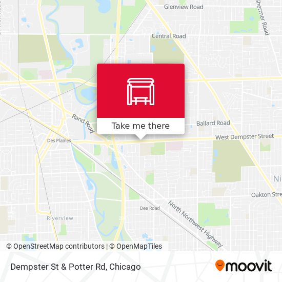 Dempster St & Potter Rd map