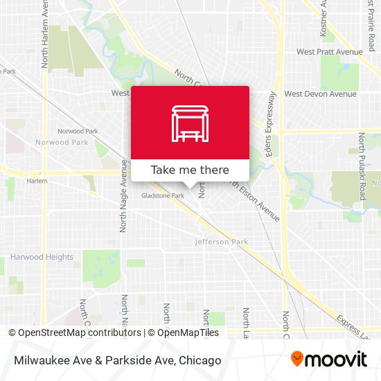 Mapa de Milwaukee Ave & Parkside Ave