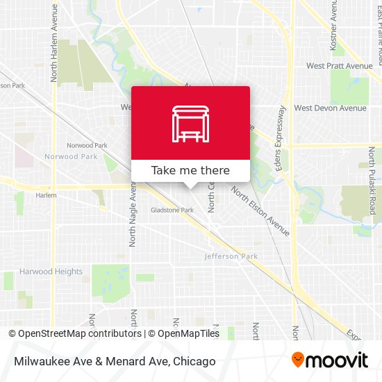 Milwaukee Ave & Menard Ave map