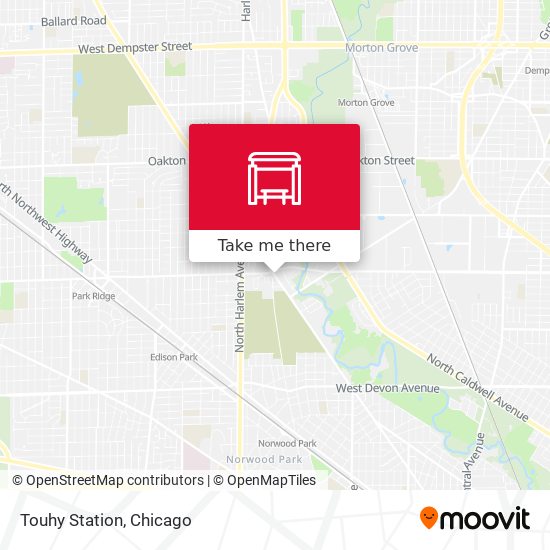 Mapa de Touhy Station