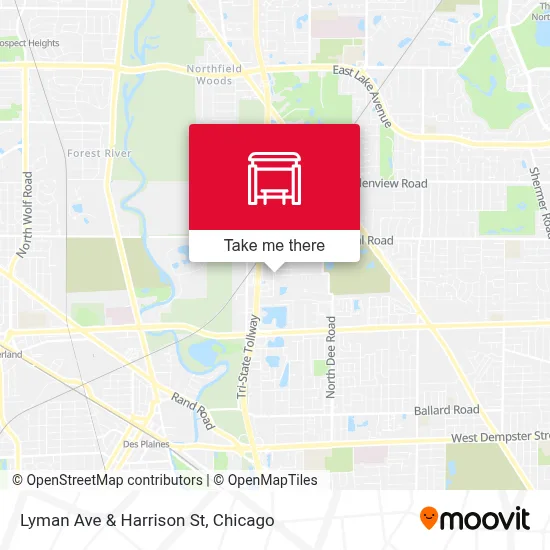 Lyman Ave & Harrison St map
