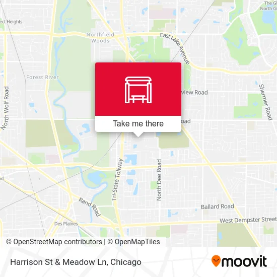 Harrison St & Meadow Ln map