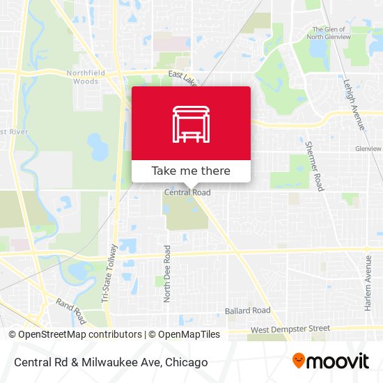 Central Rd & Milwaukee Ave map