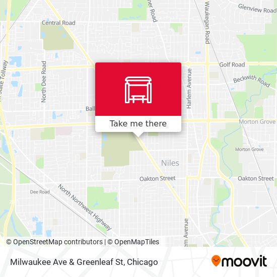 Milwaukee Ave & Greenleaf St map