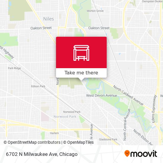 Mapa de 6702 N Milwaukee Ave
