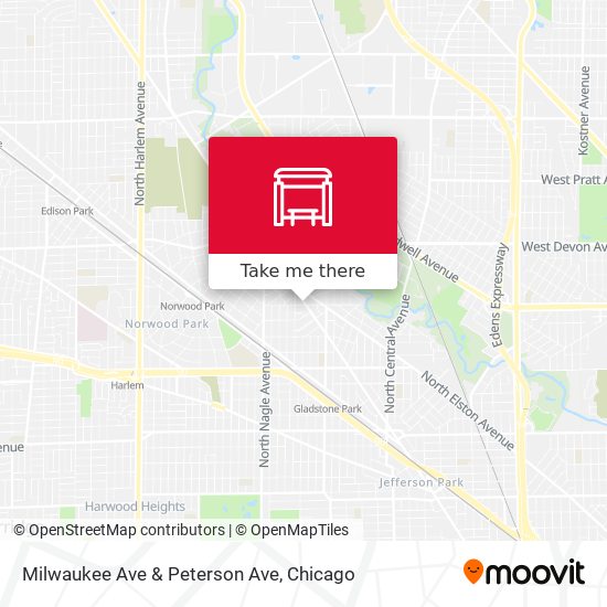 Mapa de Milwaukee Ave & Peterson Ave
