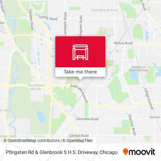 Mapa de Pfingsten Rd & Glenbrook S H.S. Driveway